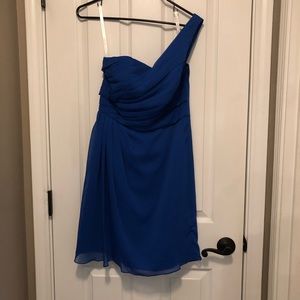 Royal blue chiffon dress